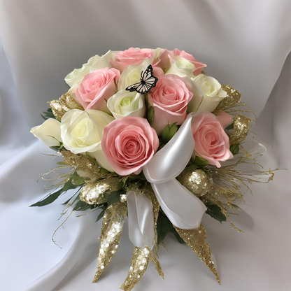 Wrapped PIZZAZ Roses Presentation Bouquet