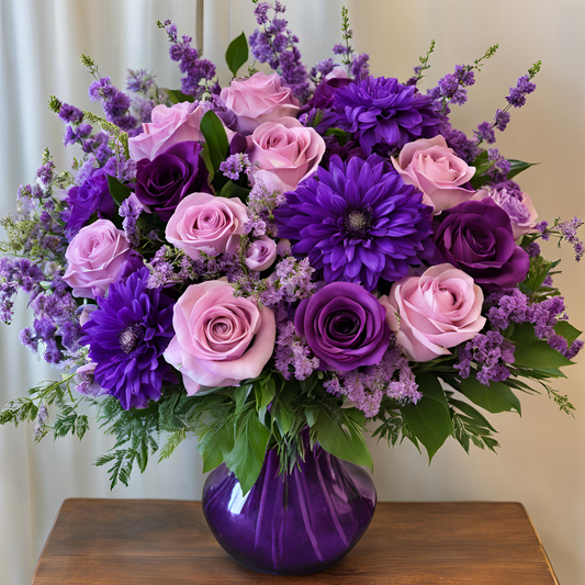 Passionate Purple Rose Bouquet