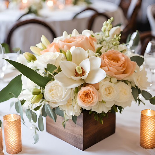 Wedding Shower Flowers | Rustic Elegant Centerpiece