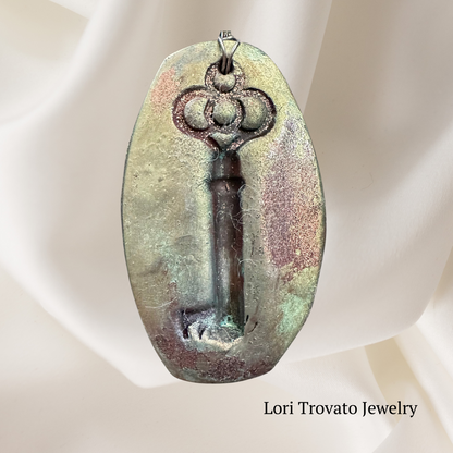 Gothic Key to the Magic Garden Necklace 'Weathered Copper' Design