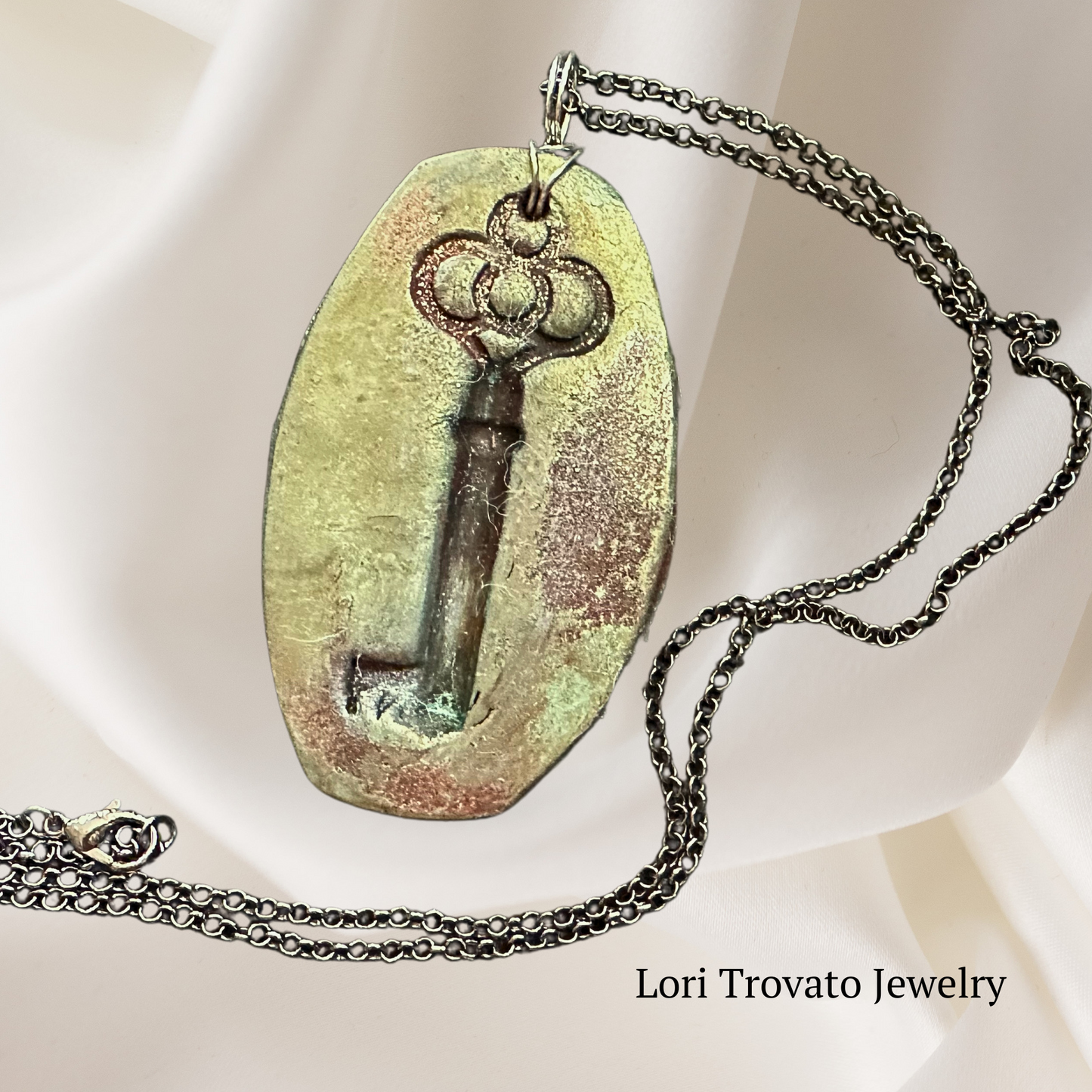 Gothic Key to the Magic Garden Necklace 'Weathered Copper' Design