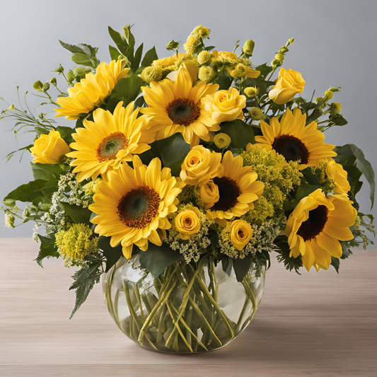 Get Well Flower Arrangement "Sunny Delight"