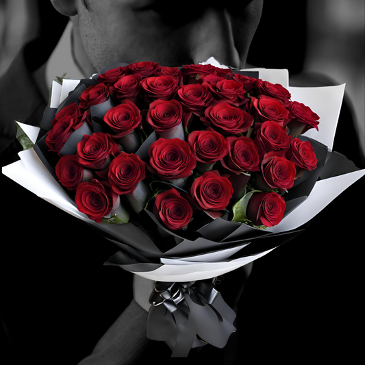 Magic Night Dark Red Premium Rose Bouquet