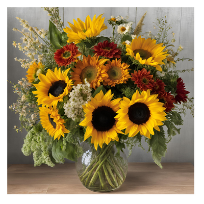 Sunny Fall Day Flower Arrangement