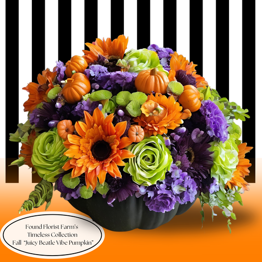 Timeless Fall Pumpkin Flower Arrangement